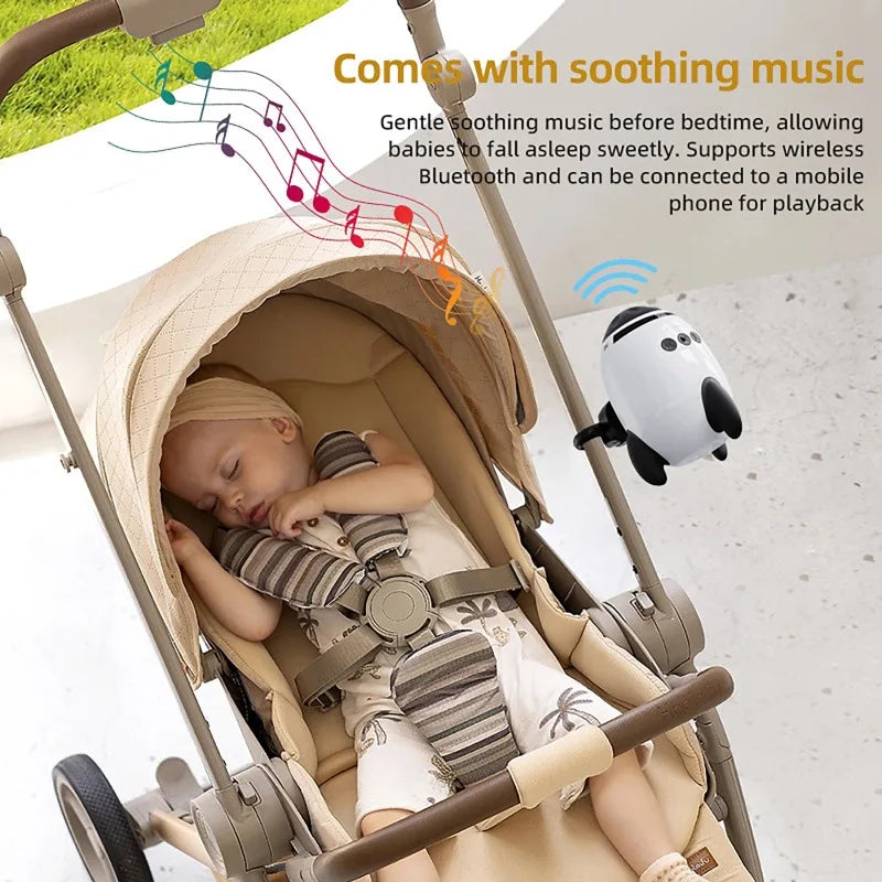 Portable Baby Calming Device Multi-Functional Wireless Bluetooth Sleep Aid Vibrating with Soothing Music White Noise Sound